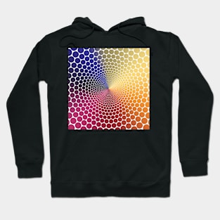 Optical Illusion Angle Gradient on White Hoodie